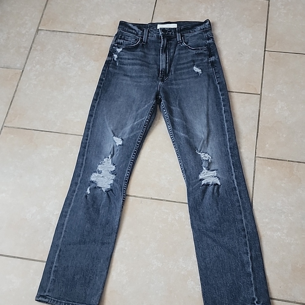 MOTHER  Distressed High Waisted Rider Ankle Jeans Size 25 - Picture 5 of 15